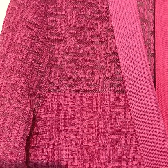 Balmain Fuchsia Cardigan dress with Gold Accents - Picture 4 of 8
